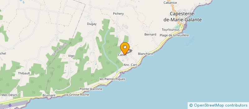 localisation de l'entreprise LE COMPTOIR DE MARIE-GALANTE à CAPESTERRE-DE-MARIE-GALANTE