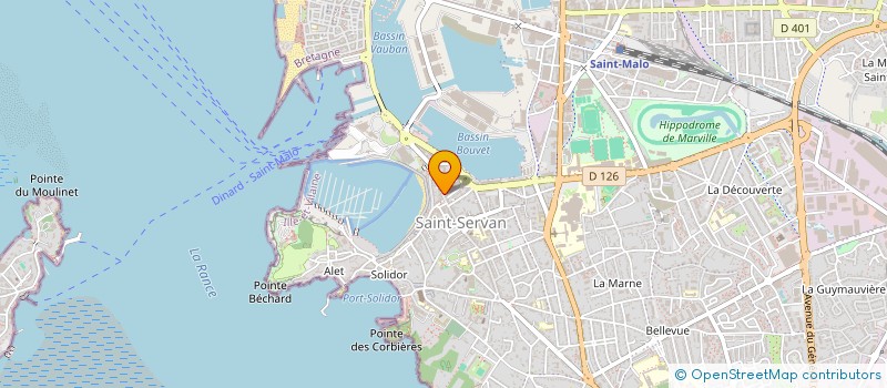 localisation de l'entreprise LE COMPTOIR DES ARTS à SAINT-MALO