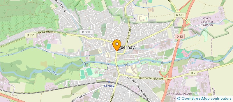 localisation de l'entreprise LE COMPTOIR DES CISEAUX  CERNAY