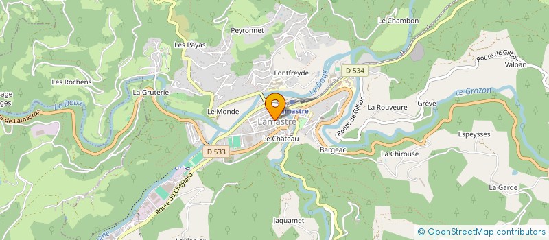 localisation de l'entreprise LE COMPTOIR DES FILLES  LAMASTRE