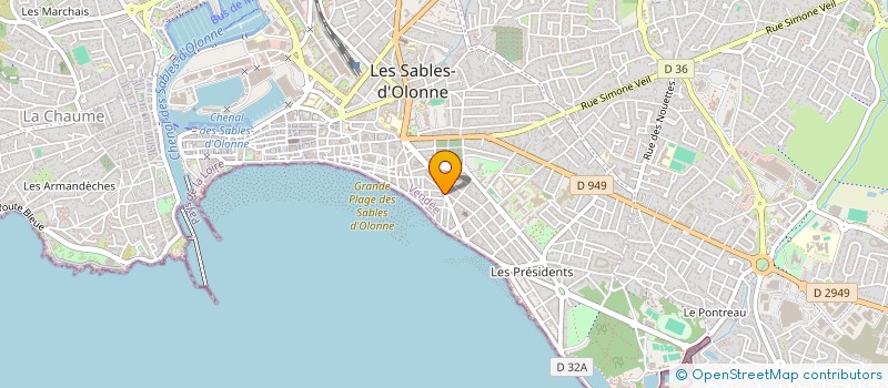 localisation de l'entreprise LE COMPTOIR DES FILLES à LES SABLES D'OLONNE