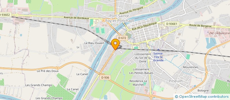 localisation de l'entreprise LE COMPTOIR DES FILLES  PINEUILH