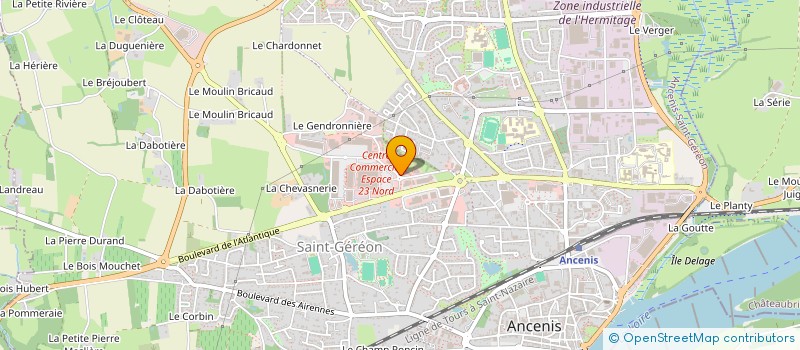 localisation de l'entreprise LE COMPTOIR DES FLEURS  ANCENIS-SAINT-GEREON