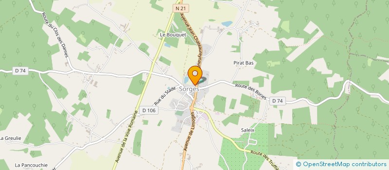 localisation de l'entreprise LE COMPTOIR DES HALLES  SORGES-ET-LIGUEUX-EN-PERIGORD