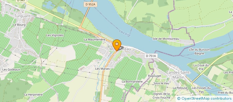 localisation de l'entreprise LE COMPTOIR DES ISLES à MONTSOREAU