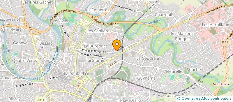 localisation de l'entreprise LE COMPTOIR DES LAINES  NIORT