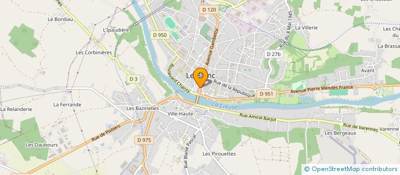 localisation de l'entreprise LE COMPTOIR DES SENS à LE BLANC