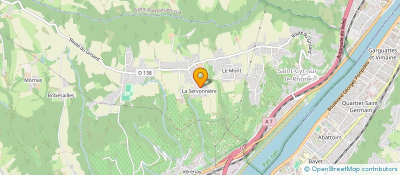 localisation de l'entreprise LE COMPTOIR DES TERROIRS  SAINT-CYR-SUR-LE-RHONE