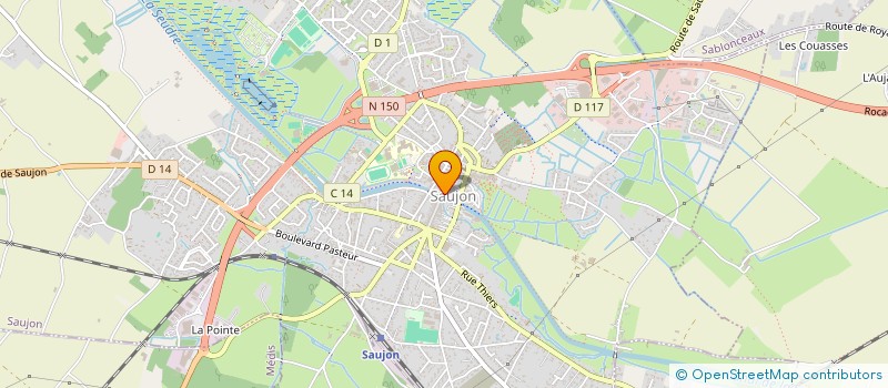 localisation de l'entreprise LE COMPTOIR DES THES ET CAFES à SAUJON