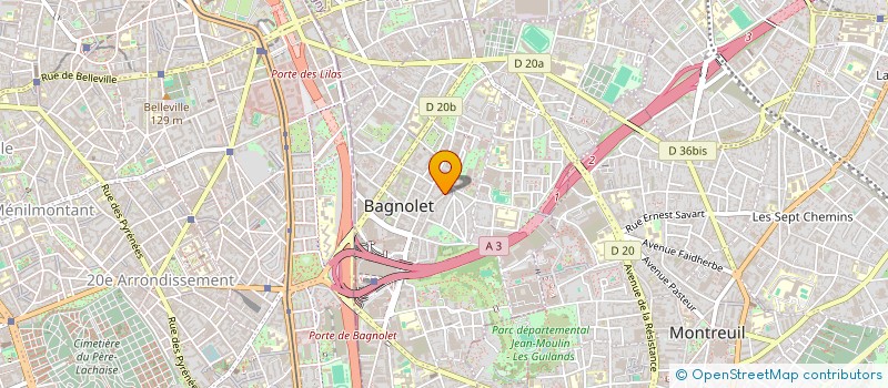 localisation de l'entreprise LE COMPTOIR DU BATIMENT à BAGNOLET