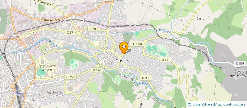 localisation de l'entreprise LE COMPTOIR DU CYCLISTE à CUSSET