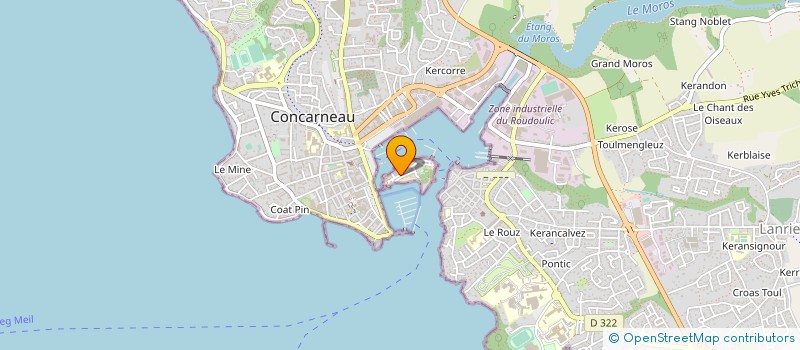 localisation de l'entreprise LE COMPTOIR DU MARIN à CONCARNEAU