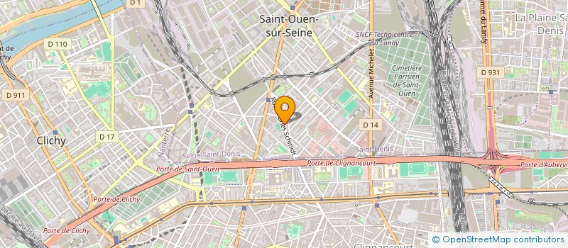 localisation de l'entreprise LE COMPTOIR DU MEUBLE à SAINT-OUEN-SUR-SEINE