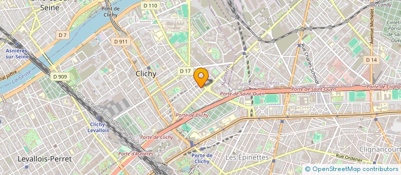 localisation de l'entreprise LE COMPTOIR DU NIL à CLICHY