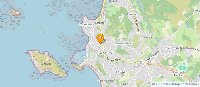 localisation de l'entreprise LE COMPTOIR DU PAIN à TREBEURDEN