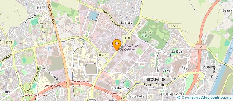 localisation de l'entreprise LE COMPTOIR DU PHARMACIEN à HEROUVILLE-SAINT-CLAIR
