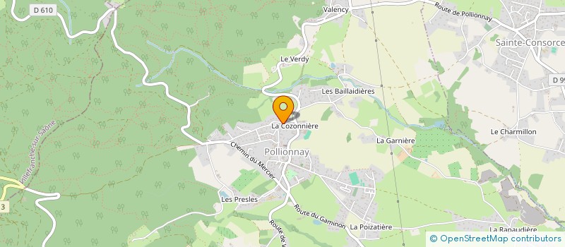 localisation de l'entreprise LE COMPTOIR DU PROPRE SARL à POLLIONNAY