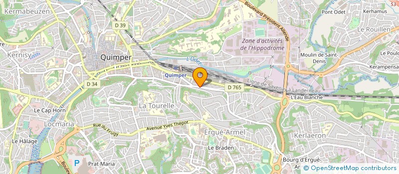 localisation de l'entreprise LE COMPTOIR DU THEATRE à QUIMPER