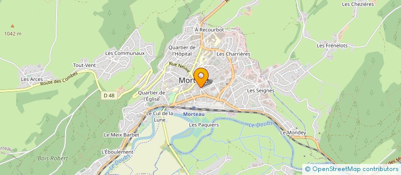 localisation de l'entreprise LE COMPTOIR MASCULIN  MORTEAU