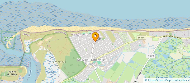 localisation de l'entreprise LE COMPTOIR PECHE IODE  MERVILLE-FRANCEVILLE-PLAGE