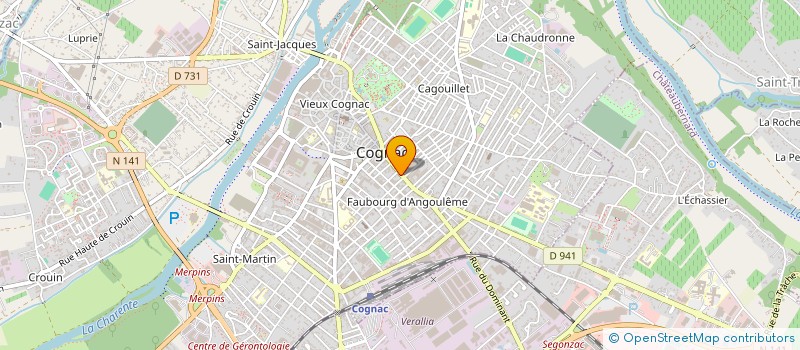 localisation de l'entreprise LE COMPTOIR SAULNIER à COGNAC
