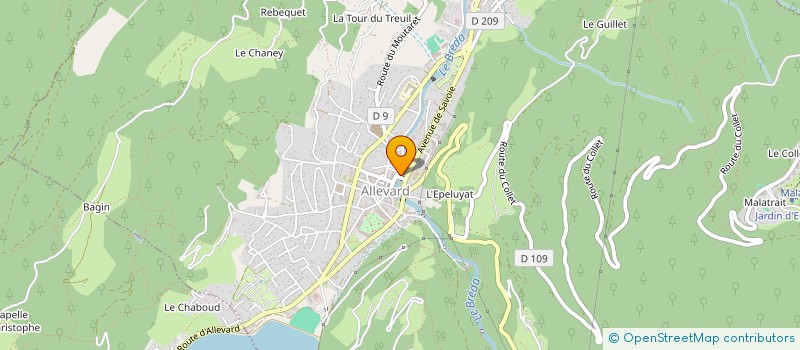 localisation de l'entreprise LE COMPTOIR SC38  ALLEVARD