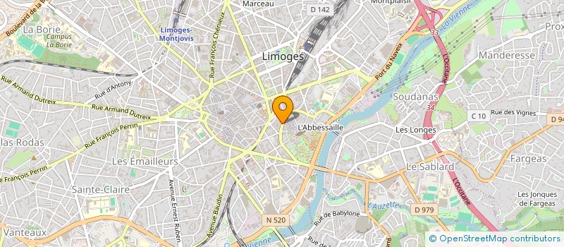 localisation de l'entreprise LE COMPTOIR ST-JEAN à LIMOGES