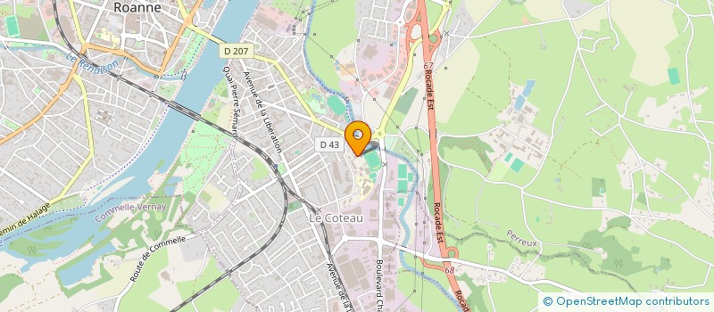 localisation de l'entreprise LE CONSEIL DES PARENTS D'ELEVES DU COLLEGE D'ENSEIGNEMENT  SECONDAIRE DU COTEAU  LE COTEAU