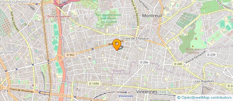 localisation de l'entreprise LE CONTREFORT à MONTREUIL