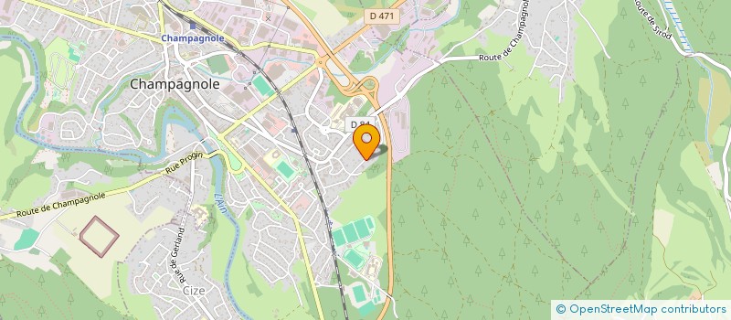 localisation de l'entreprise LE CONTROLE TECHNIQUE AUTOMOBILE à CHAMPAGNOLE