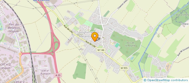 localisation de l'entreprise LE COOLIBRI à SAINGHIN-EN-MELANTOIS
