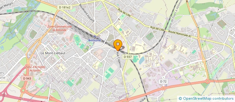 localisation de l'entreprise LE COPERNIC à BETHUNE