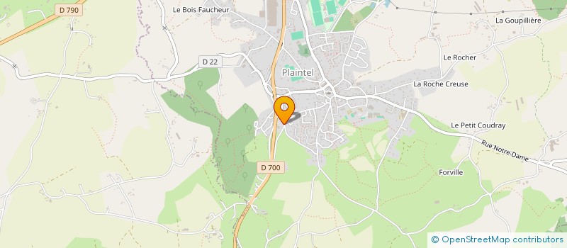localisation de l'entreprise LE COQ à PLAINTEL