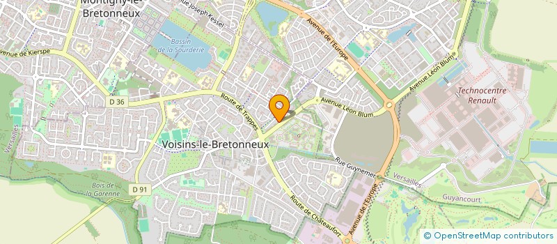 localisation de l'entreprise LE COQ CHINOIS  VOISINS-LE-BRETONNEUX