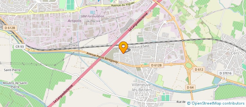 localisation de l'entreprise LE COQ ET LA ROSE à VILLENEUVE-LES-BEZIERS