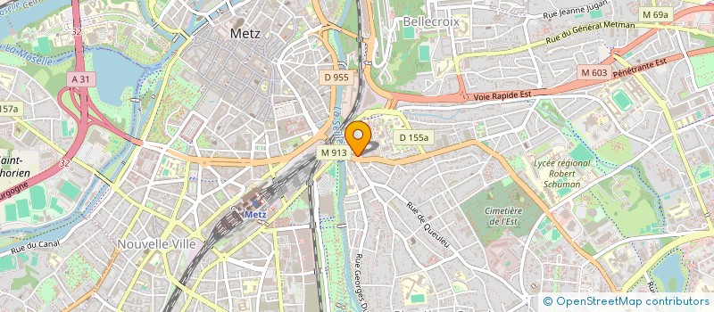 localisation de l'entreprise LE COQ ET LE CRAPAUD à METZ