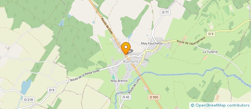 localisation de l'entreprise LE COQ FRANC COMTOIS  AUMONT