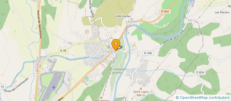 localisation de l'entreprise LE COQ ORNE  TALLARD