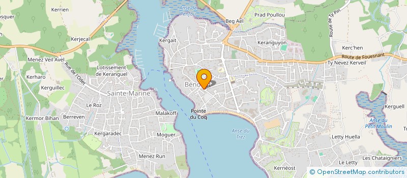 localisation de l'entreprise LE CORNOUAILLE HOTEL à BENODET