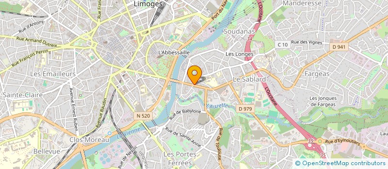 localisation de l'entreprise LE CORONA 87 à LIMOGES