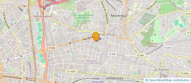 localisation de l'entreprise LE CORPS EN MAIN à MONTREUIL
