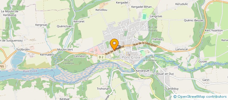 localisation de l'entreprise LE CORRE CONSTRUCTIONS  PONT-CROIX