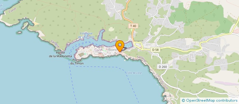localisation de l'entreprise LE CORSAIRE à BONIFACIO