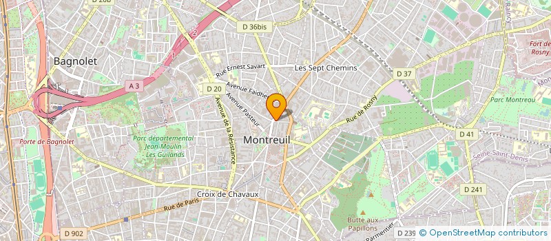 localisation de l'entreprise LE CORSAIRE à MONTREUIL