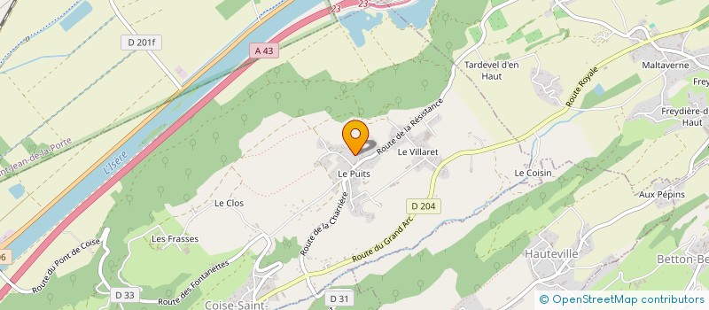 localisation de l'entreprise LE CORTI  COISE-SAINT-JEAN-PIED-GAUTHIER