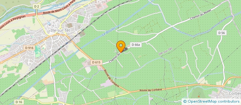 localisation de l'entreprise LE COSCOLLET  ILLE-SUR-TET