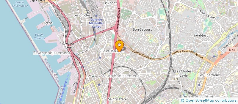 localisation de l'entreprise LE COSMOPOLIT-CLUB DE LA VISTE à MARSEILLE