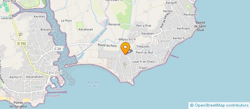 localisation de l'entreprise LE COSQUER  LOCTUDY