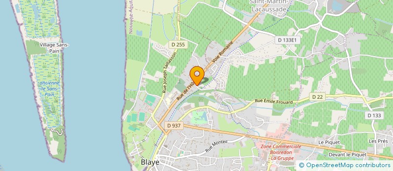 localisation de l'entreprise LE COTEAU à BLAYE