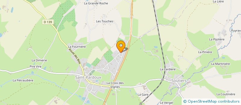 localisation de l'entreprise LE COTEAU à SAINT-PARDOUX-SOUTIERS